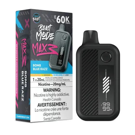 FLAVOUR BEAST- BEAST MODE MAX 3- BOMB BLUE RAZZ