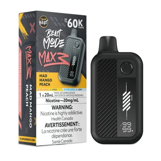 FLAVOUR BEAST- BEAST MODE MAX 3- MAD MANGO PEACH