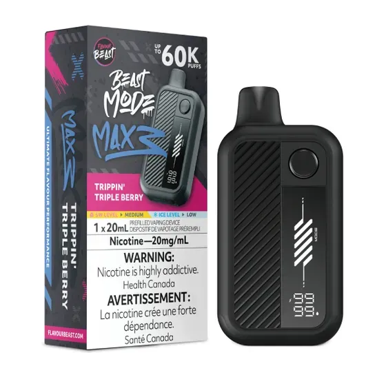FLAVOUR BEAST- BEAST MODE MAX 3- TRIPPIN TRIPLE BERRY