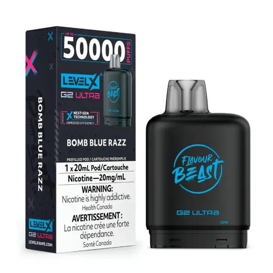 LEVEL X G2 ULTRA POD - BOMB BLUE RAZZ 0MG