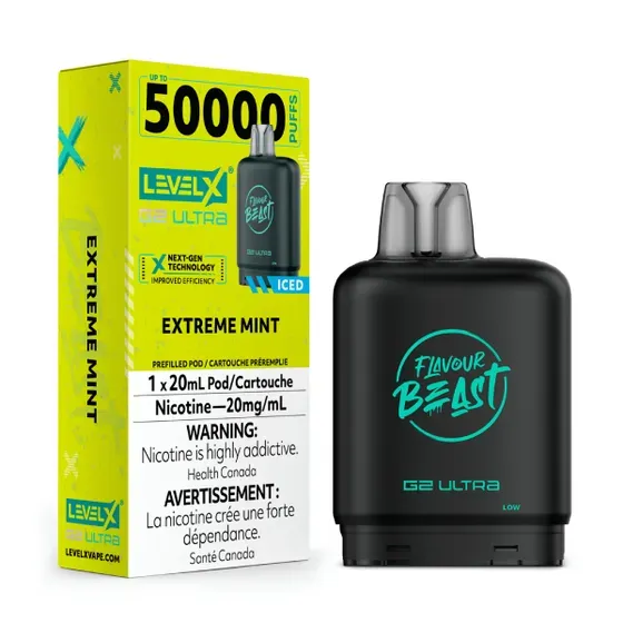 LEVEL X G2 ULTRA POD -  EXTREME MINT 0MG