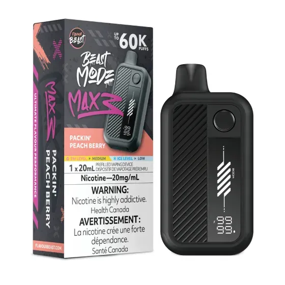FLAVOUR BEAST- BEAST MODE MAX 3- PACKING PEACH BERRY
