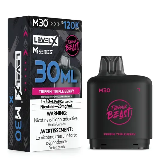 FLAVOUR BEAST LEVEL X M 30ML - TRIPPIN TRIPLE BERRY