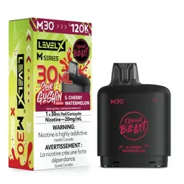 FLAVOUR BEAST LEVEL X M 30ML - SOUR GUSHIN CHERRY WATERMELON