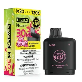 FLAVOUR BEAST LEVEL X M 30ML - SOUR GUSHIN RASPBERRY LEMON