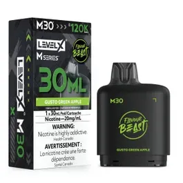 FLAVOUR BEAST LEVEL X M 30ML - GUSTO GREEN APPLE