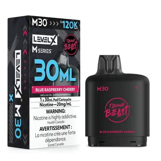 FLAVOUR BEAST LEVEL X M 30ML - BLUE RASPPBERRY CHERRY