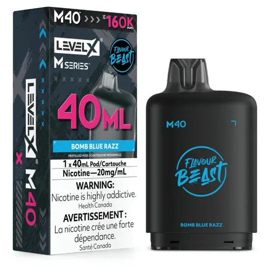 FLAVOUR BEAST LEVEL X M 40ML - BOMB BLUE RAZZ