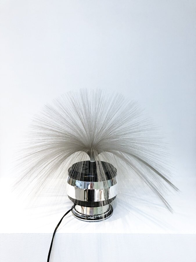 Lampe Vintage Yenni En Acier - Fibre Optique - Design 1970 - Bon état