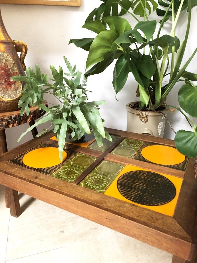 Table Basse Carrelage Vintage