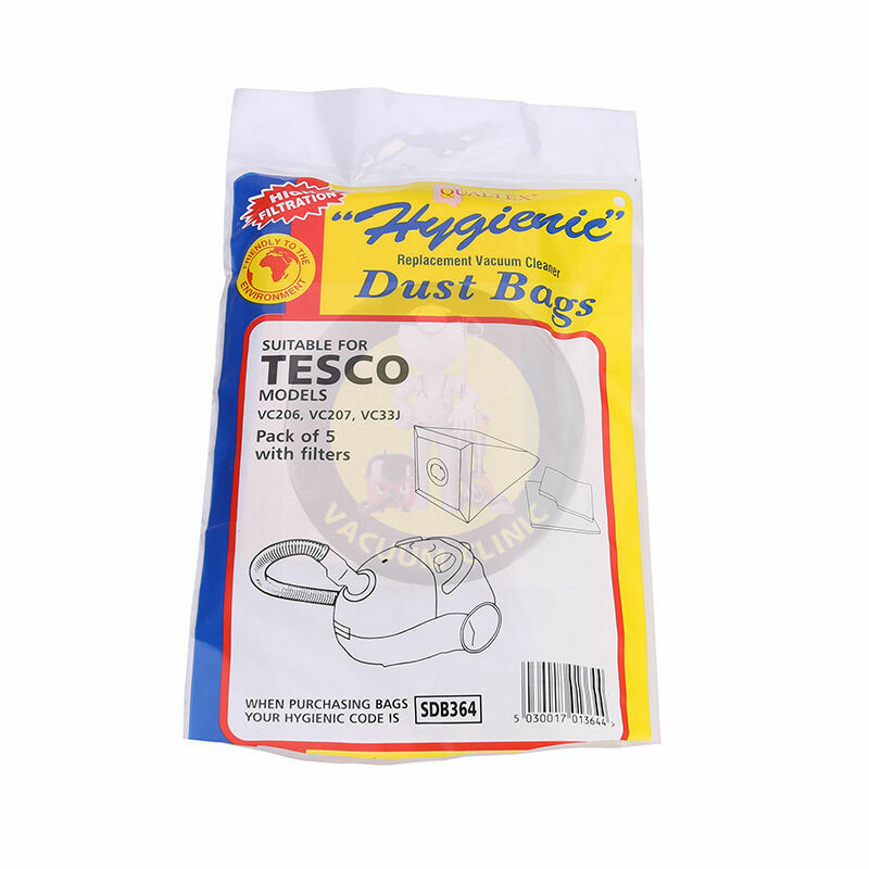 TESCO VACUUM VC 206 BAGS (BIGGER HOLE THAN SDB365) (3202) EXSSDB364
