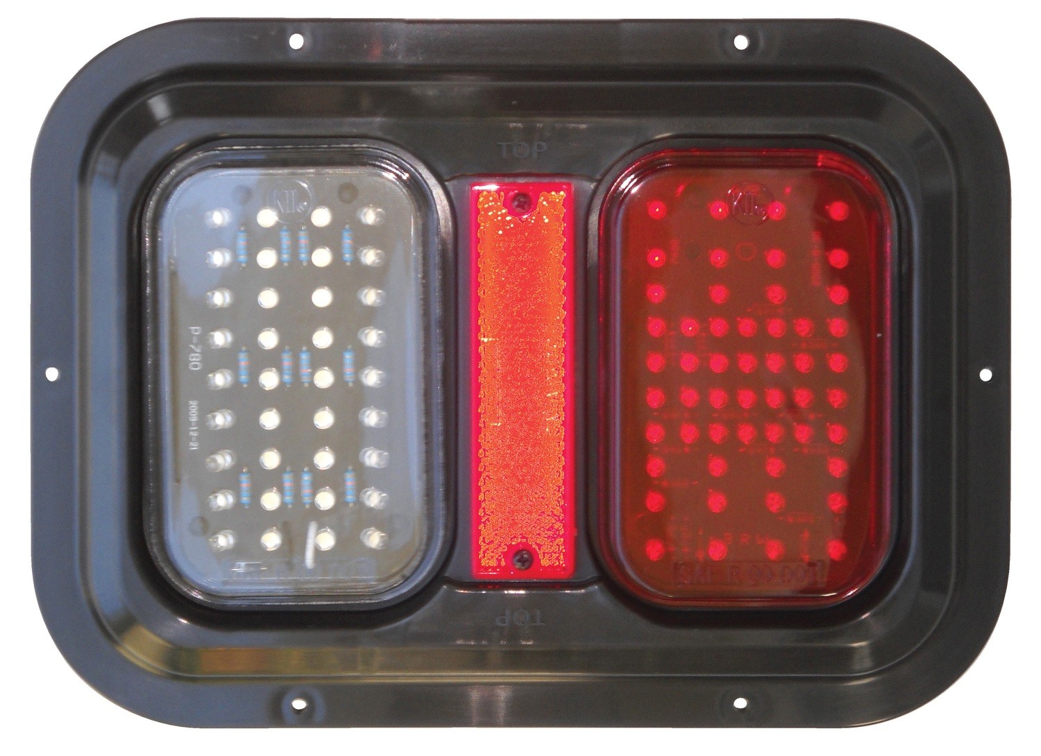 Weatherproof LED Tail Lamp, Turn Signal, and Brake Light w/ LED Back Up
