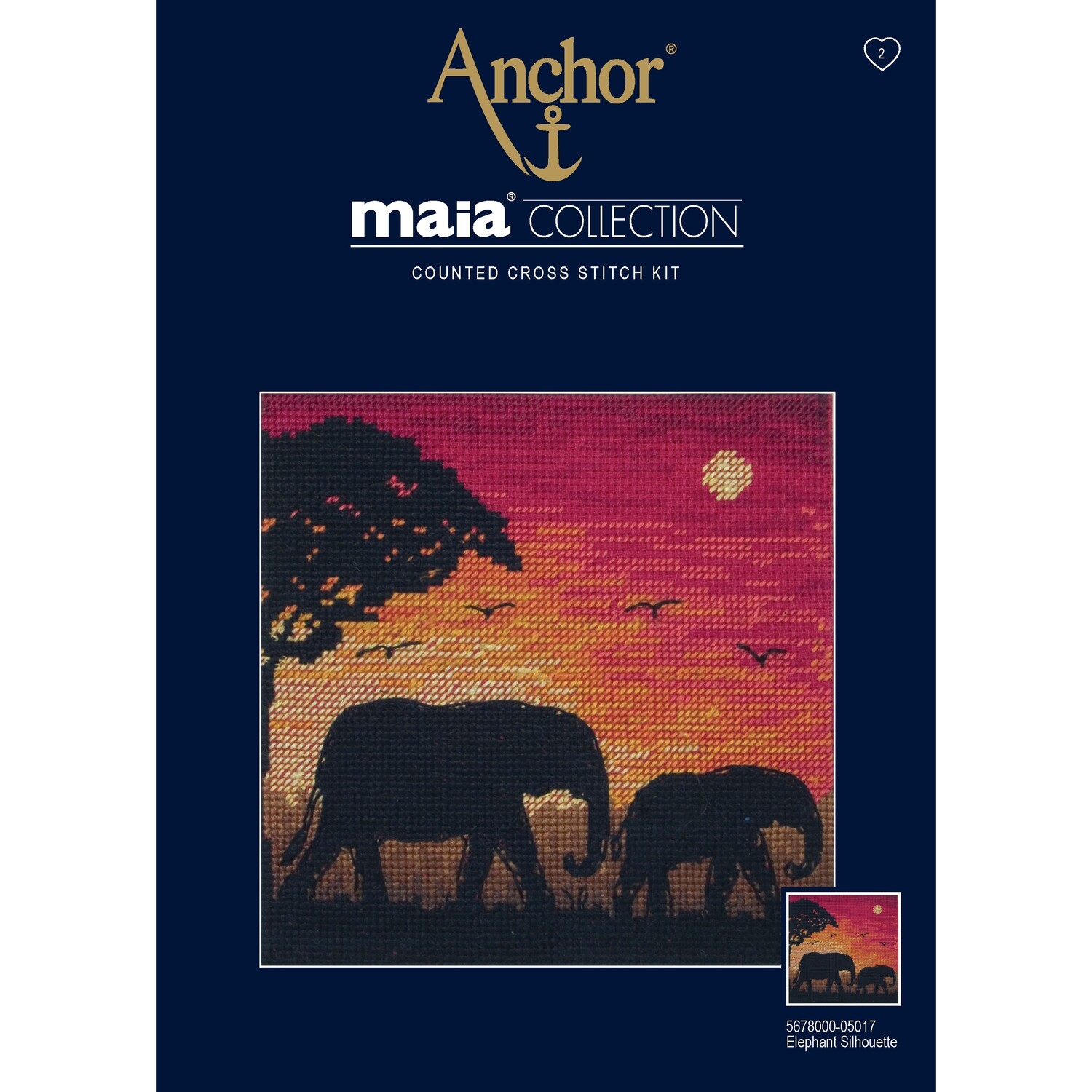 Maia Cross Stitch Elephant SilhouetteExpert Crafters
