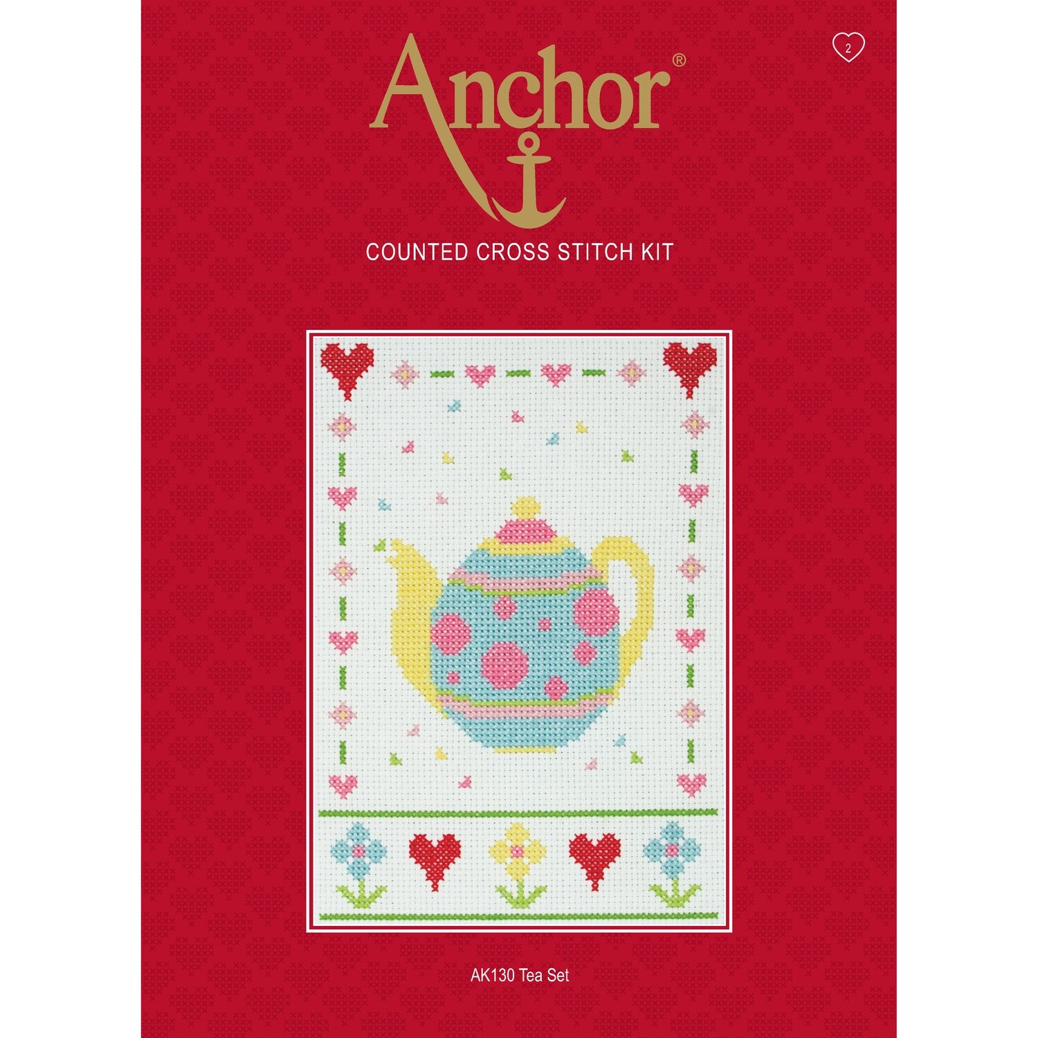 Anchor Starter Cross Stitch Kit Tea Set