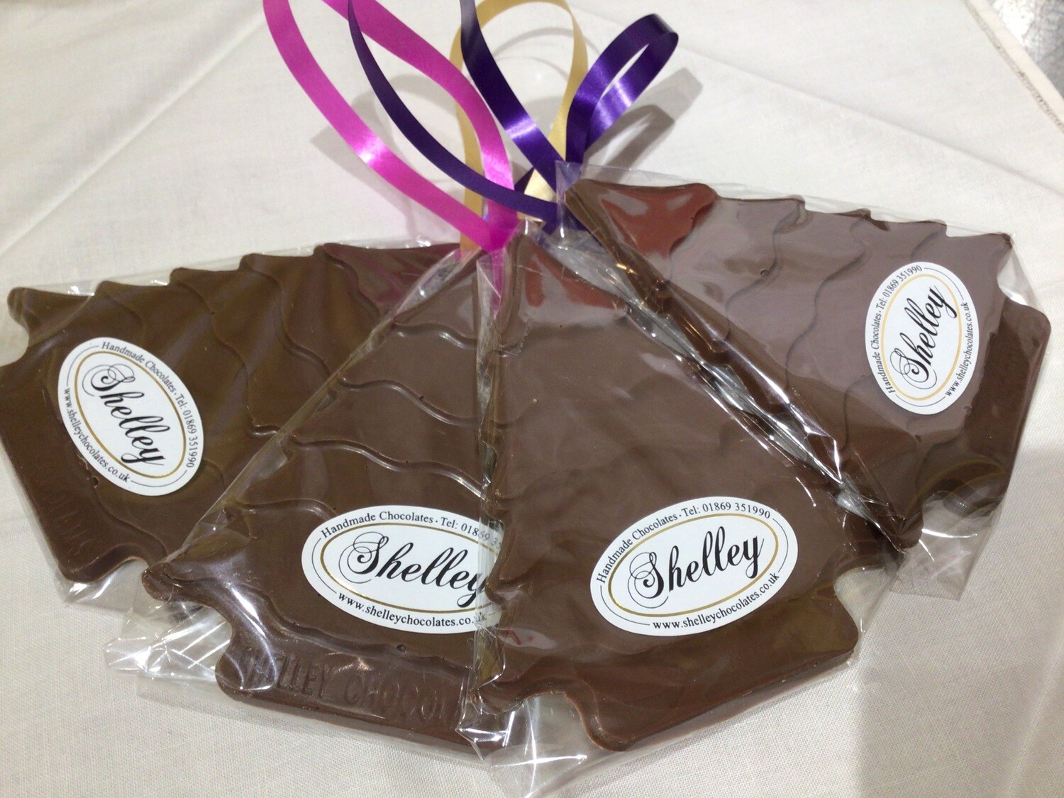 Christmas Tree Decorations in Milk Chocolate Pack of 4