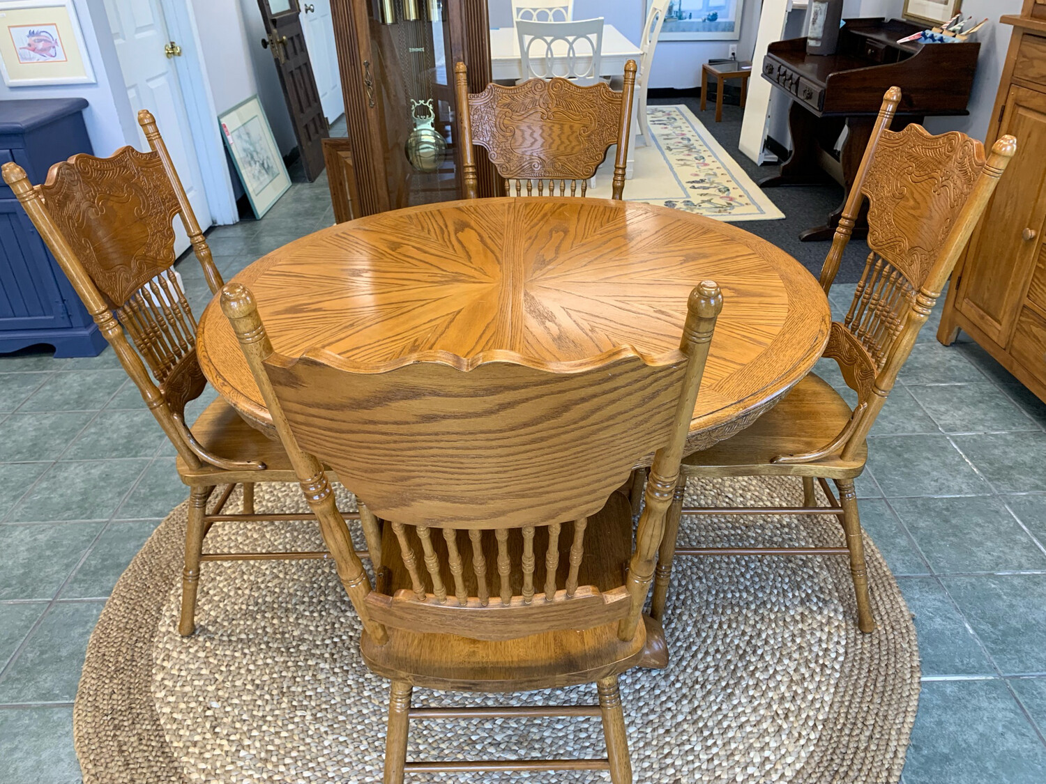 Oak Dining Set + Leaf