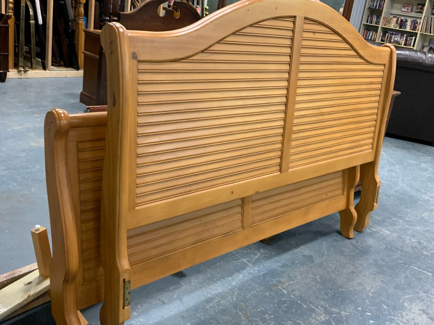 Golden Pine King Headboard + Footboard
