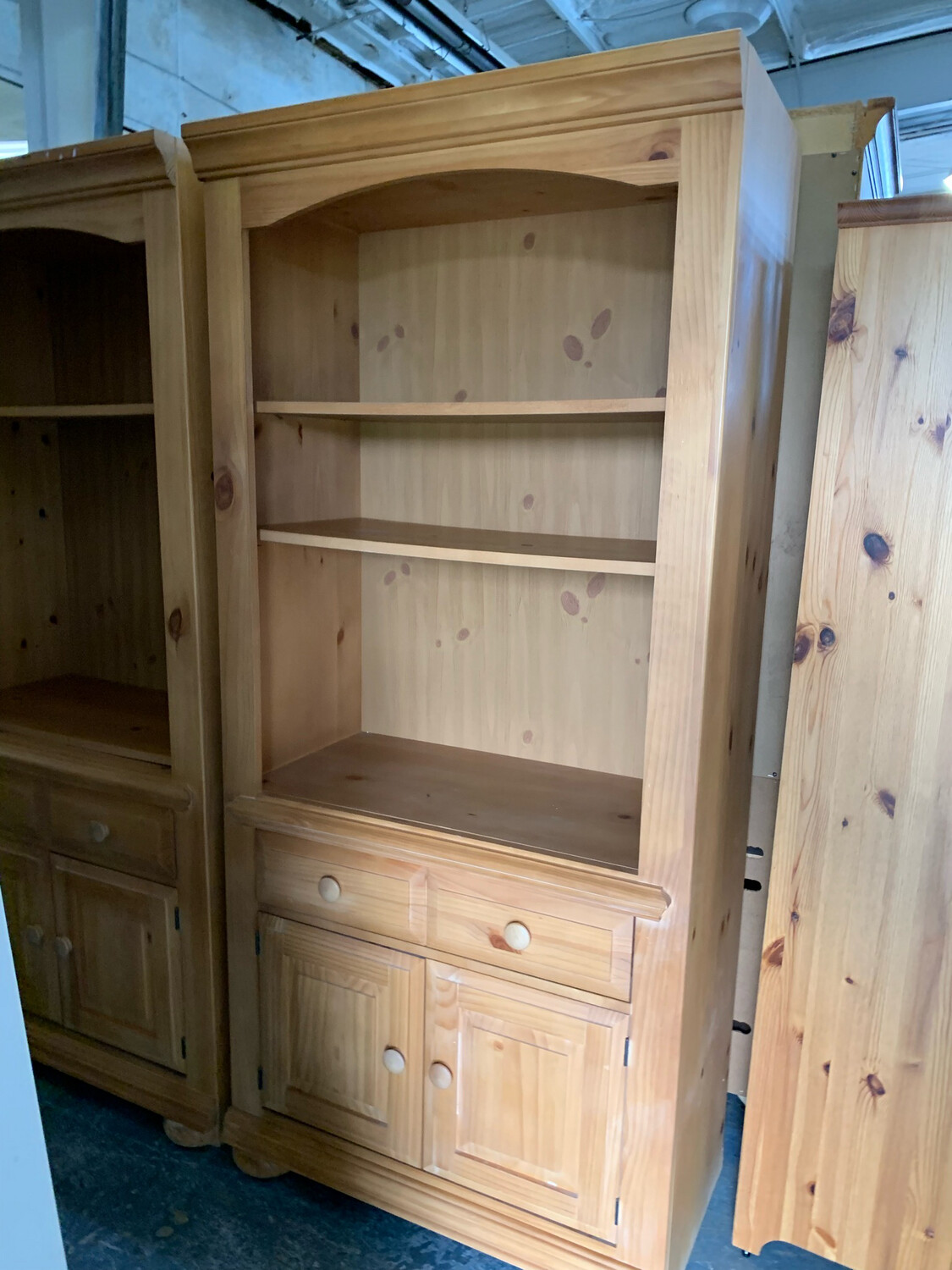 Broyhill Pine Bookcase + Storage