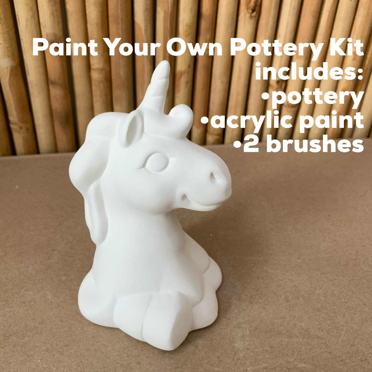 NO FIRE Paint Your Own Pottery Kit Ceramic Unicorn