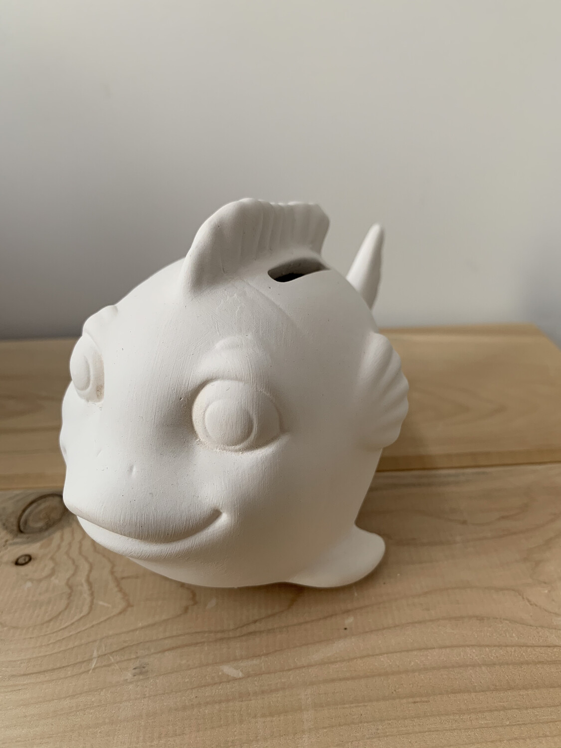 NO FIRE Paint Your Own Pottery Kit Ceramic Fish Bank