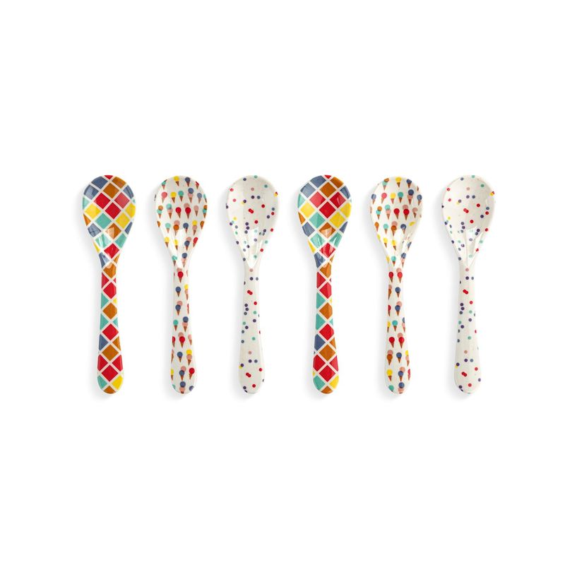 Confetti Ice Cream Bowl w/ Spoons