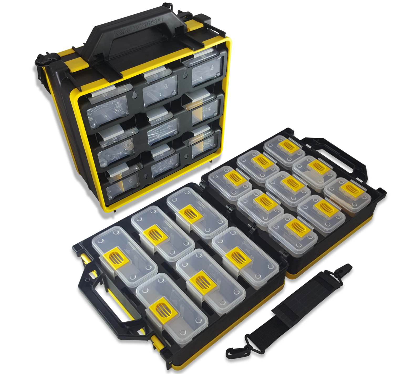 Dual Compartment Hardware Organizer Combo Set