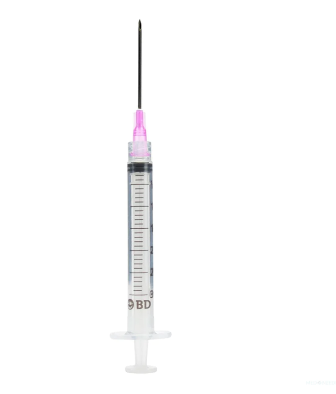 3ml BD Syringe Luer Lok with 18G x 1.5" PrecisionGlide Needle REF309580
