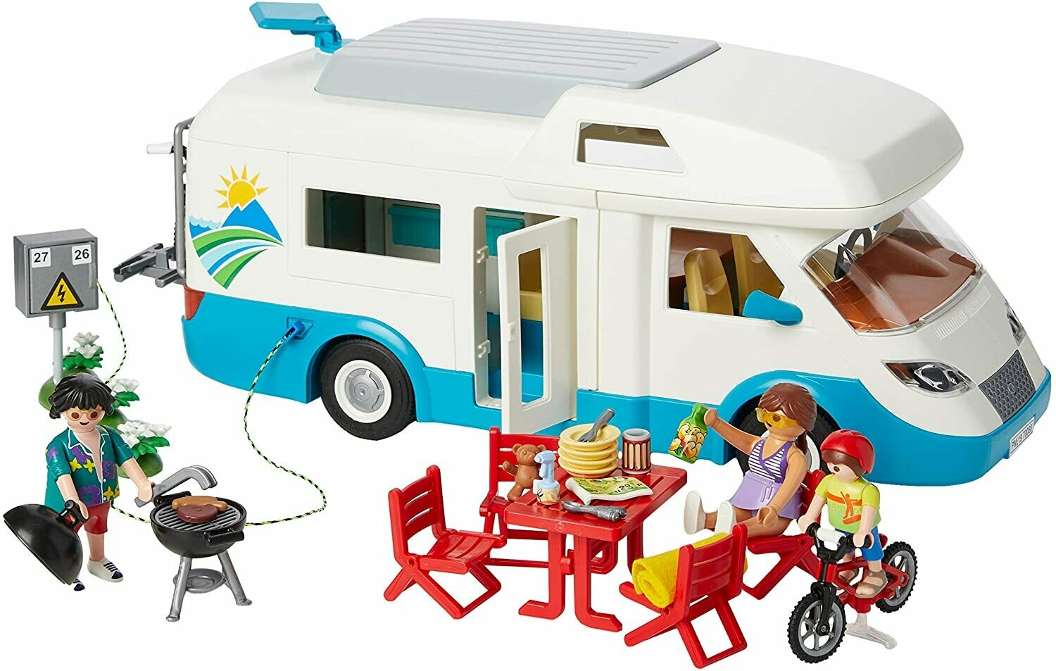 Playmobil 70088 FamilyFun Toy Camper Van with Furniture