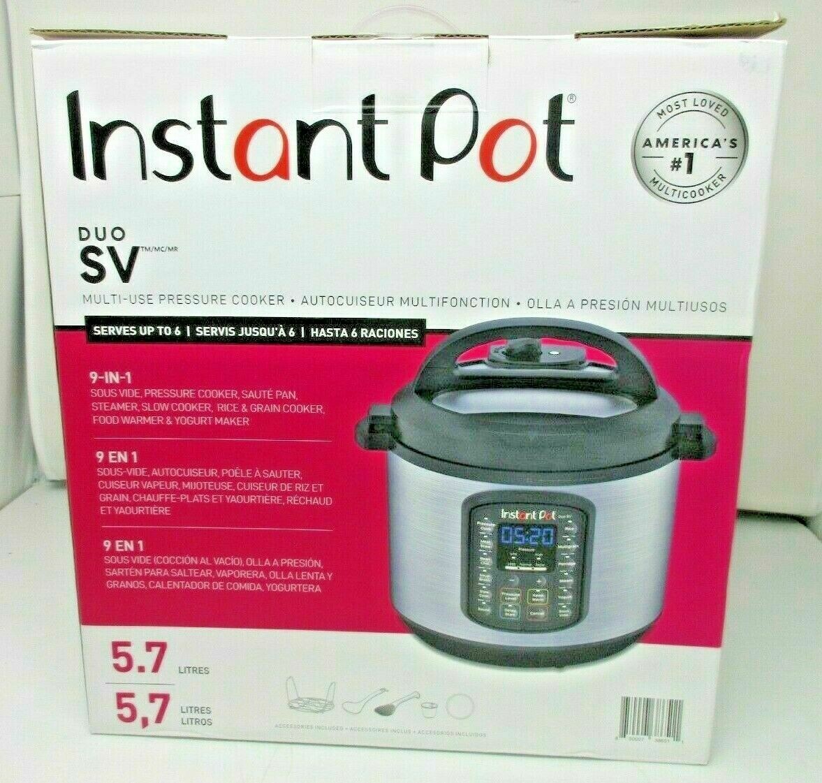 InstantPot 9in1 COS9735 Duo SV6 Quart Pressure Cooker