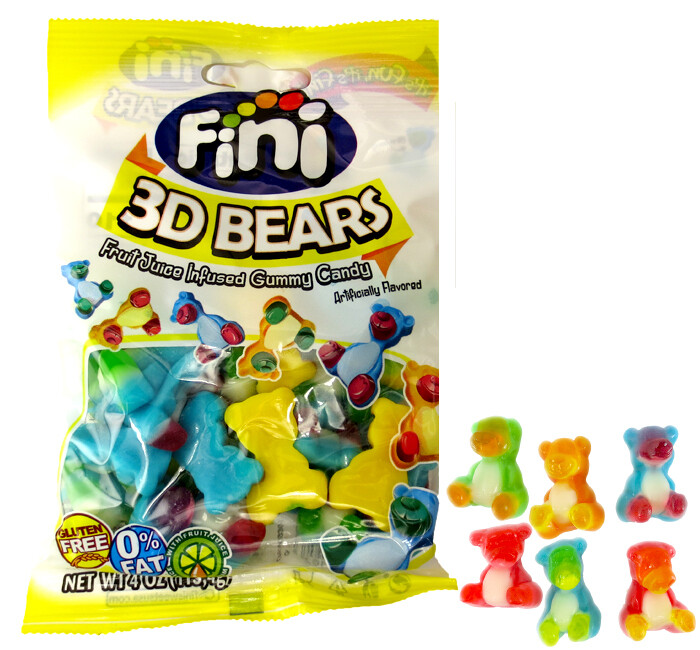 3D Bears Fruit Juice Infused Gummy Candy