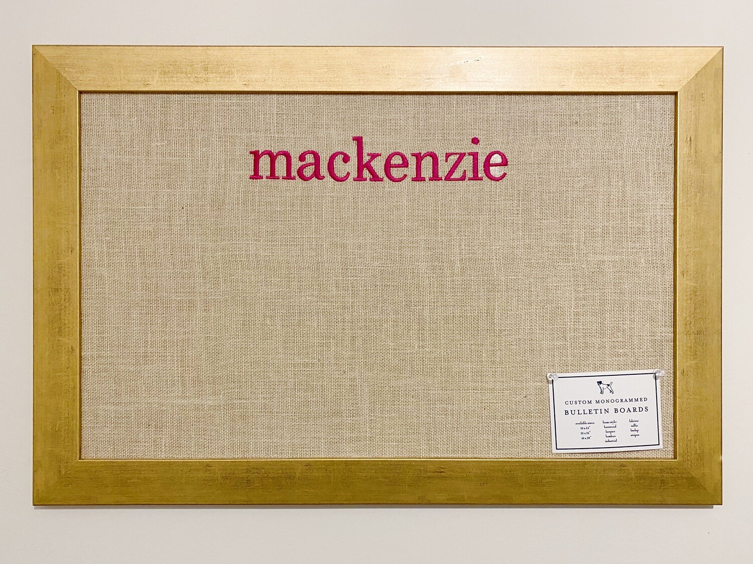 Bulletin Board Gold Frame