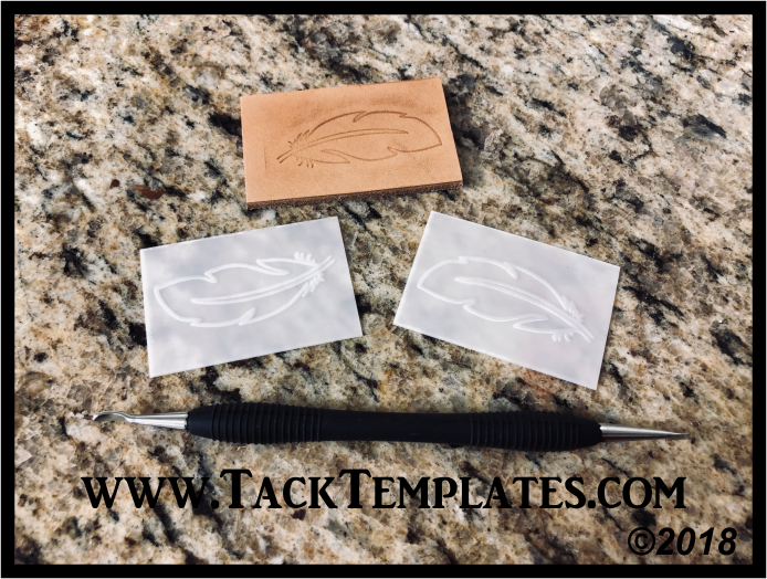 Feather Leather Tap Off Set (2" x .75")