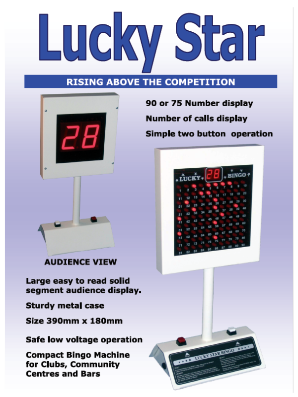 Buy Lucky Star Bingo Machine Online Let's Play Bingo