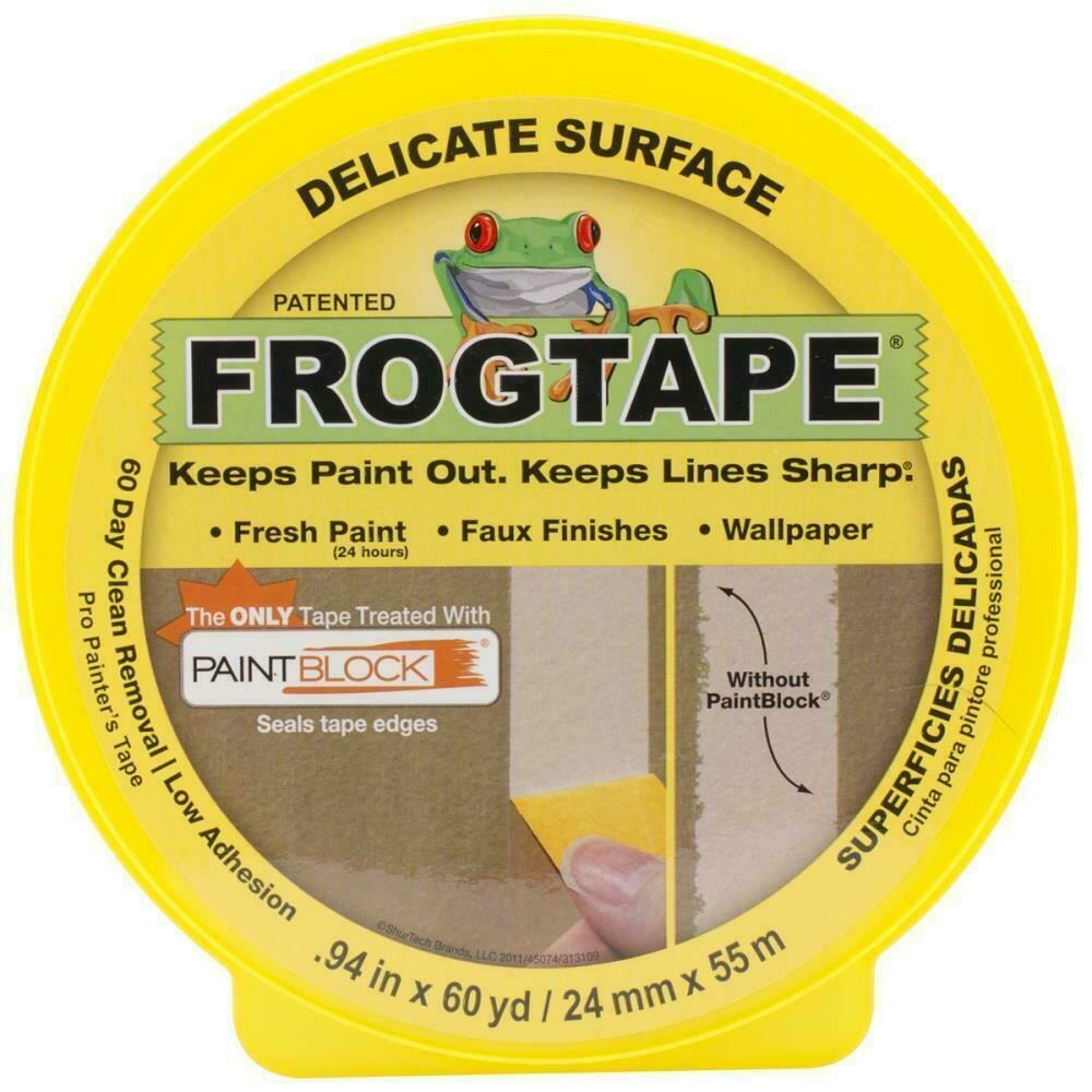 FrogTape® Delicate Surface Painting Tape Yellow (Staring At)