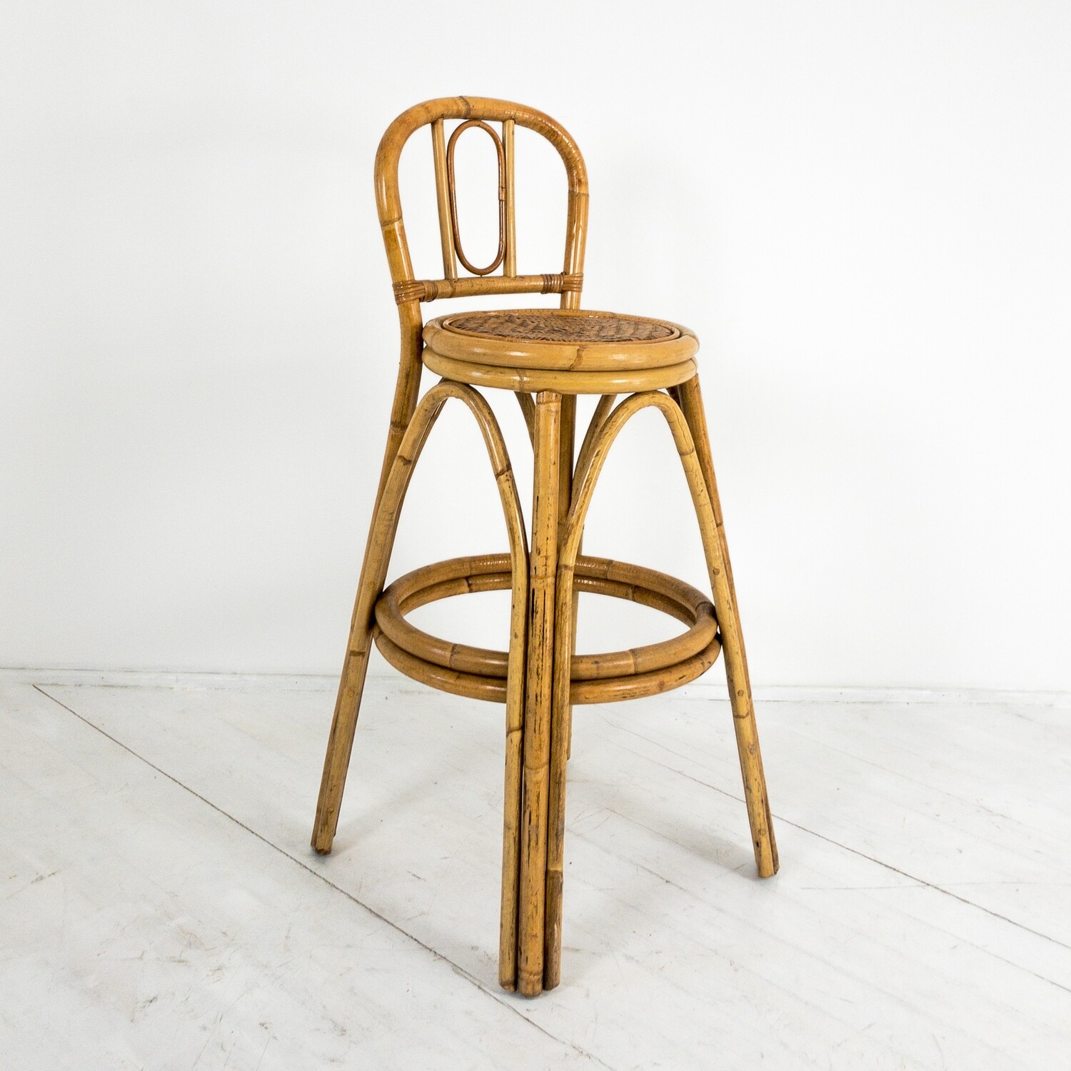 WOLTU Sgabelli da Bar Sedia Alta Cucina con Schienale Poggiapiedi PU Gambe di Faggio Comodo Nero 2 Pezzi BH51sz-2