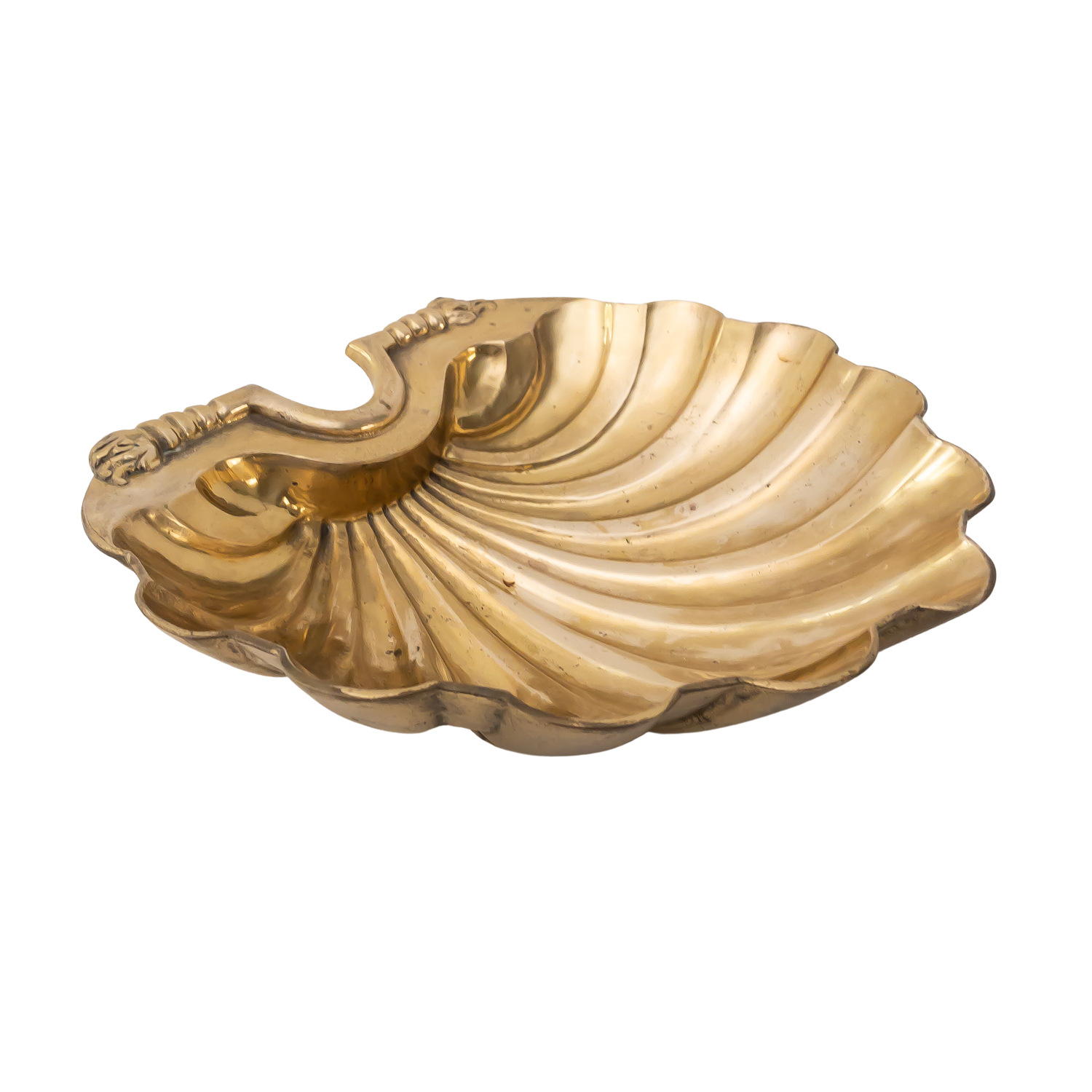 Porta Anelli A Conchiglia In Ceramica Bianco Perla – Vassoio 10,7x10x2,5 Cm Per Gioielli E Chiavi