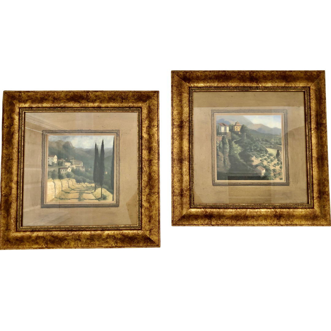 Framed Tuscan Landscape Wall Art Set Of Two