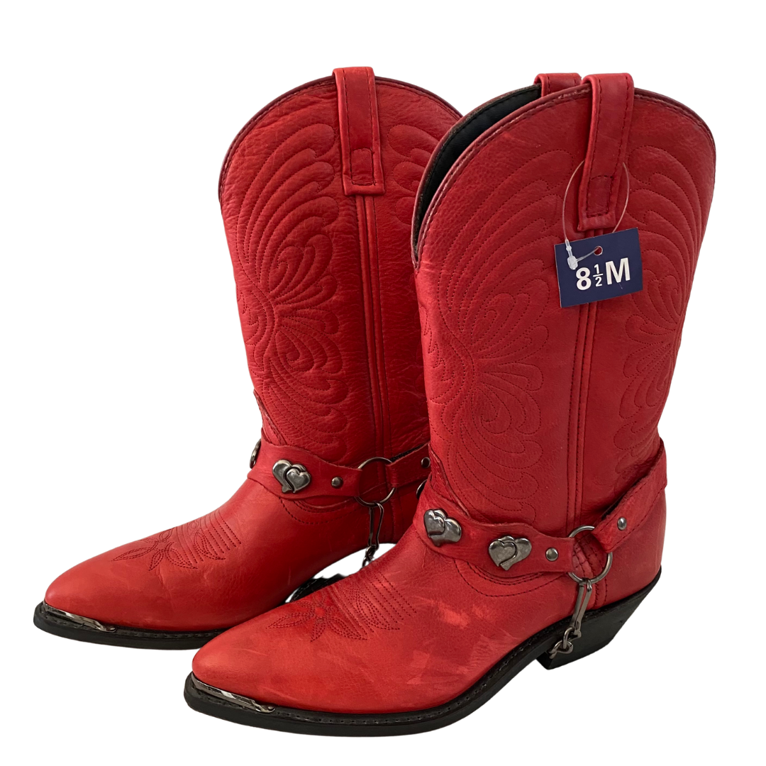 Masterson Boot Co. Leather Western Cowboy Boot with Heart