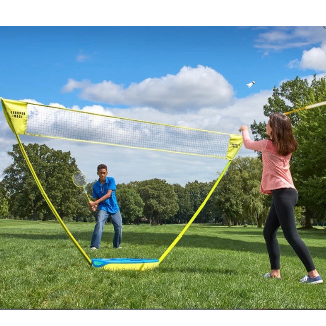 Sharper Image Portable Badminton Set with LED Birdies