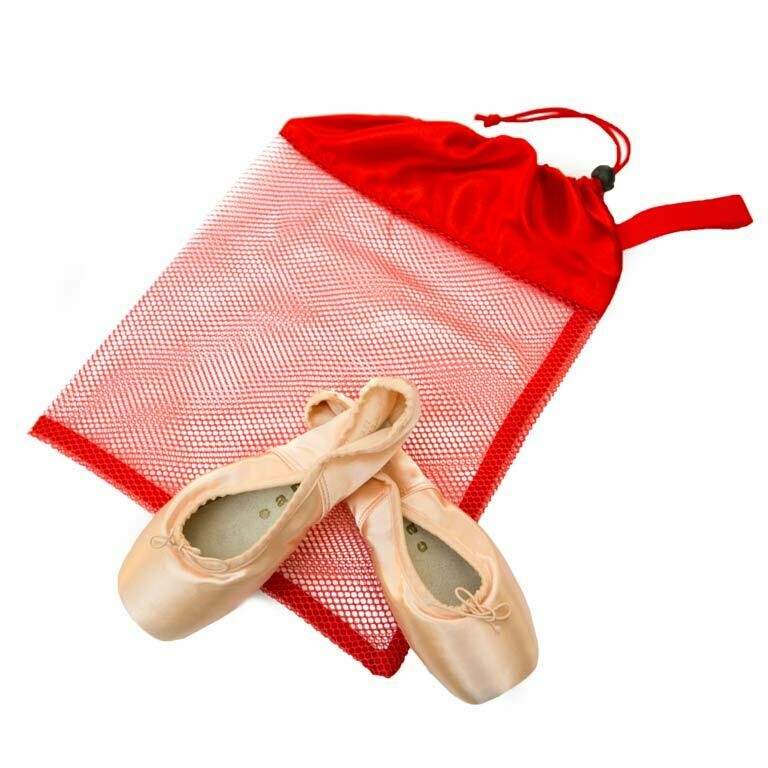 HD 8228 RED MESH POINTE SHOE BAG