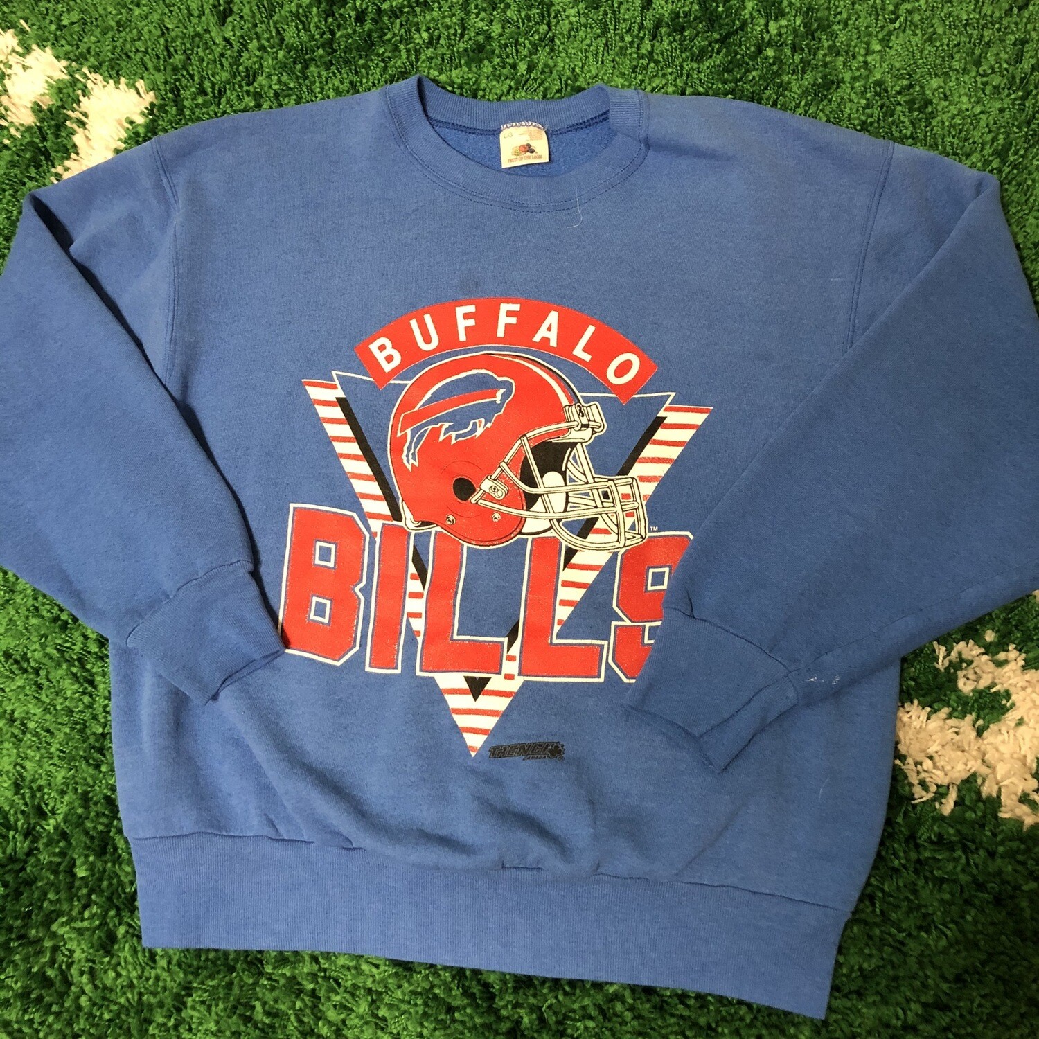 Buffalo Bills Crewneck Vintage Blue Size Medium