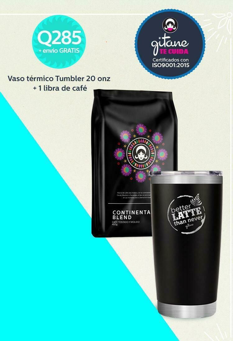 Vaso térmico Tumblr Waterbear® 20 onz + Libra de café