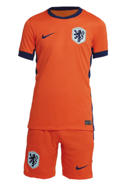 Netherlands Euro 2024 Home Kids Soccer Kit Collections