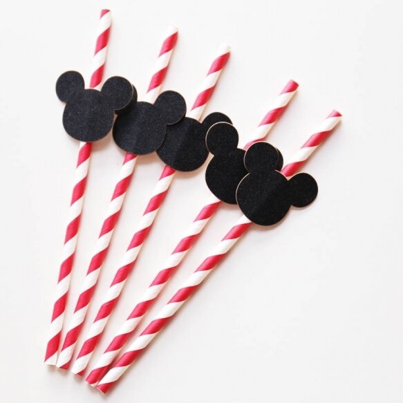 25 Mickey Straws