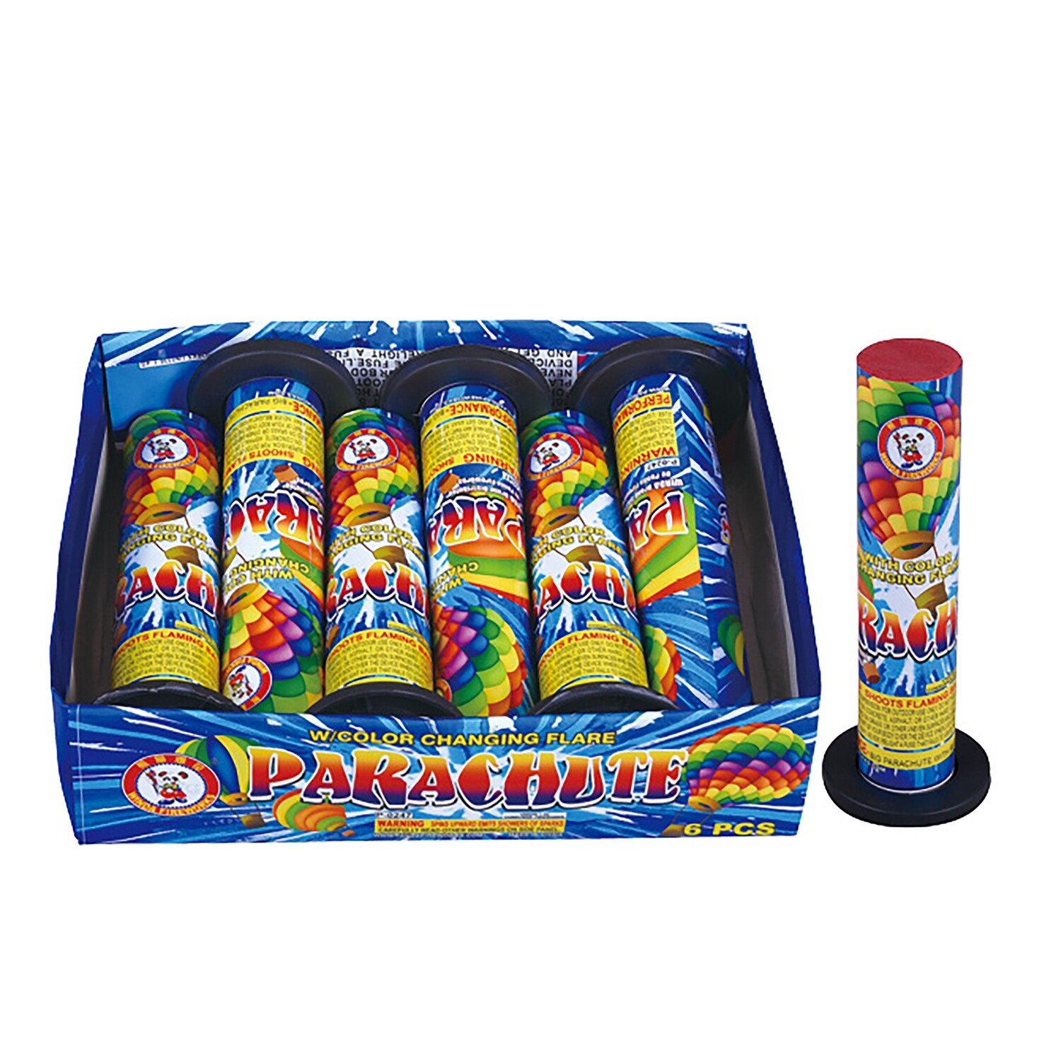 WINDA FIREWORKS PARACHUTE with COLOR CHANGING FLARE