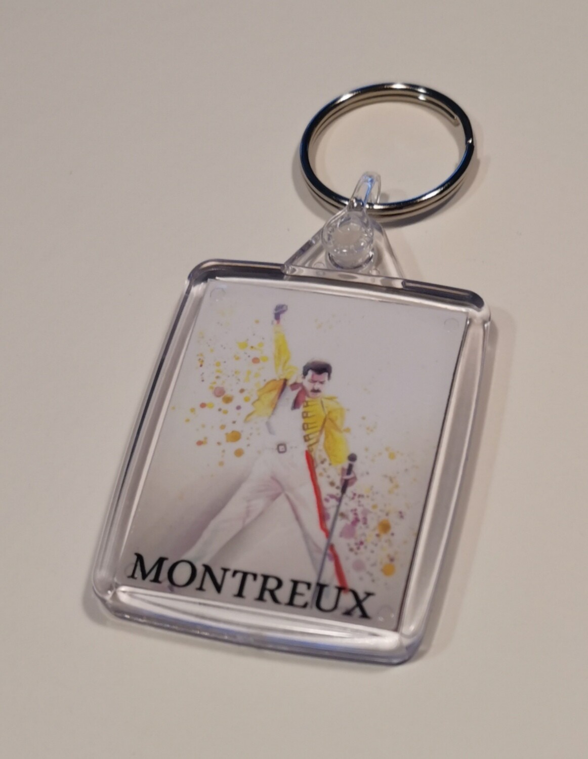 Key ring with the portrait of Freddie Mercury