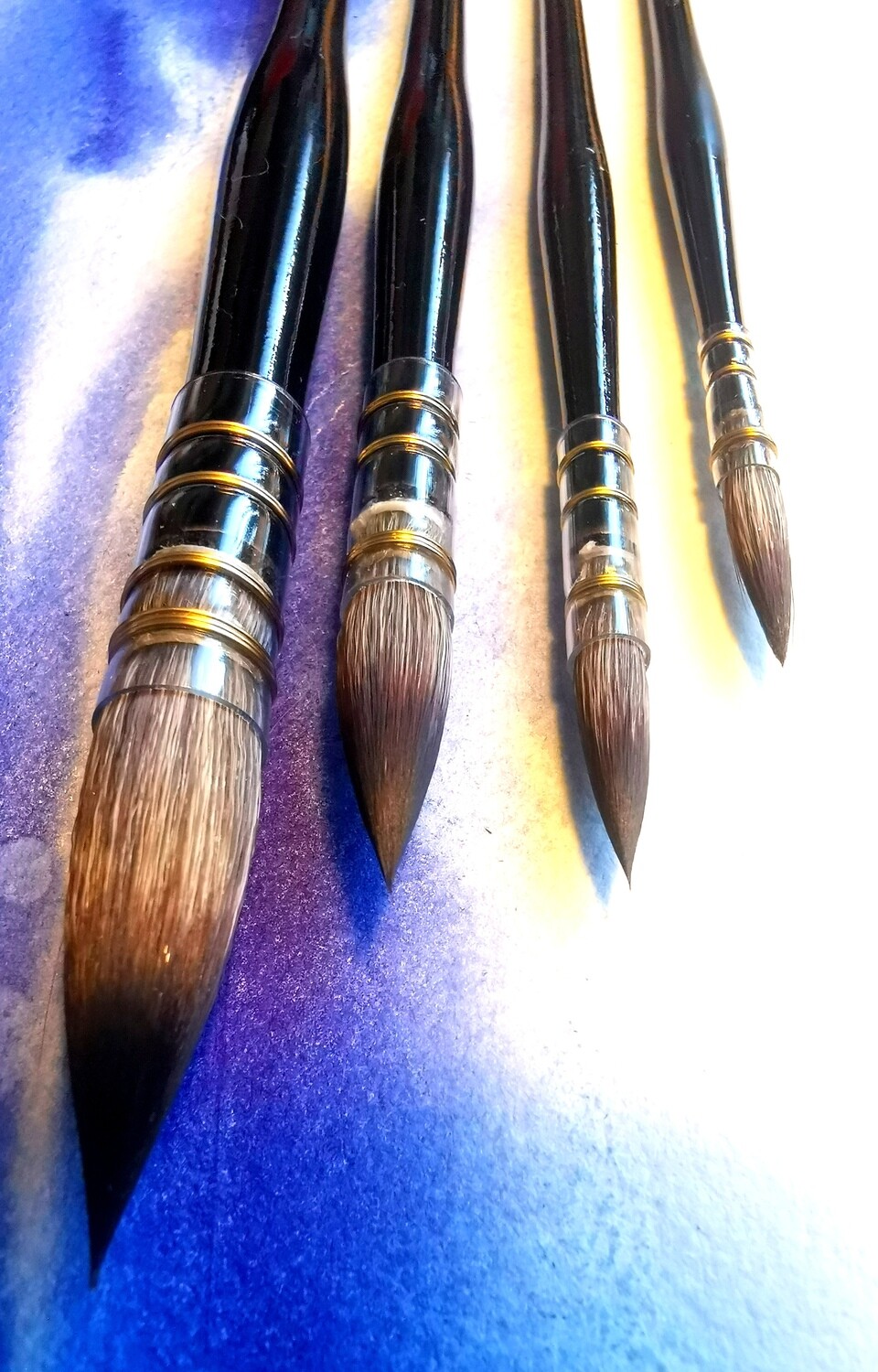 Set of Vegan brushes for watercolor