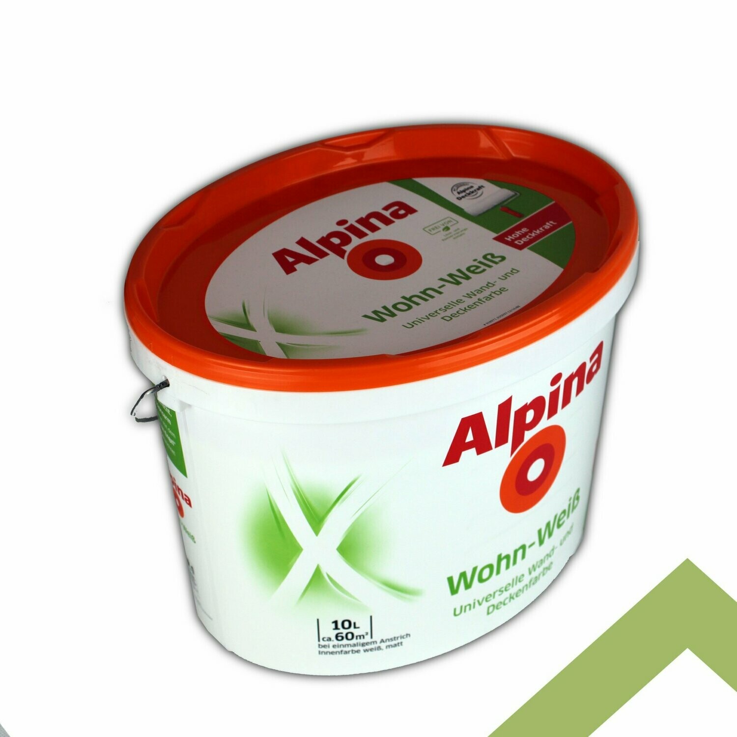 Alpina WohnWeiß Wand und Deckenfarbe 10 Liter / 60 m²