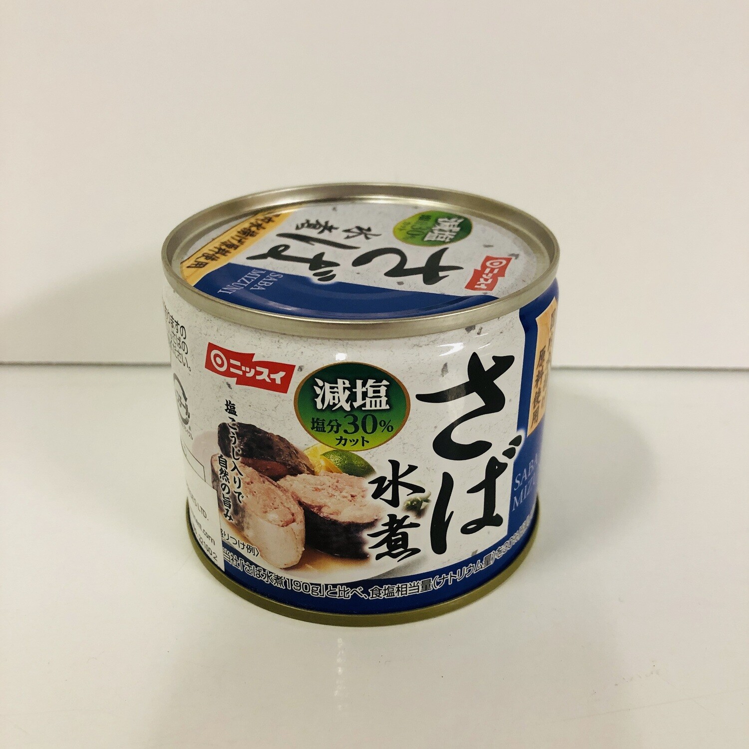 Saba Mizuni Genen 30 Less Salt Prepared Canned Mackerel