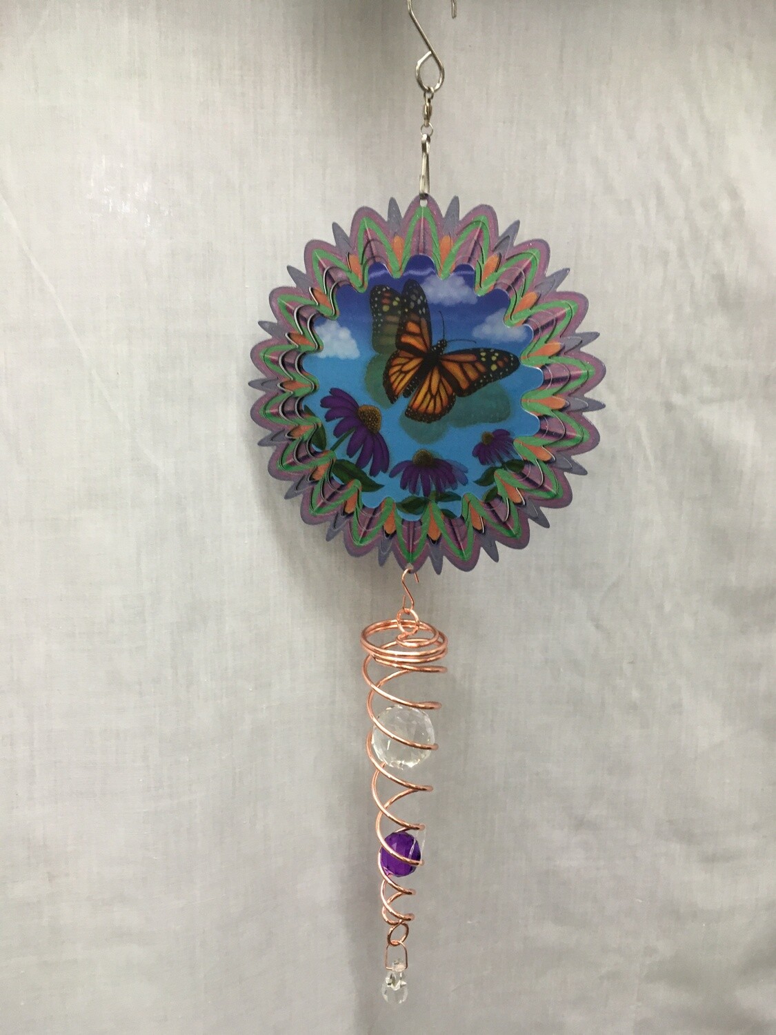 Spinner Set Monarch Butterfly Small Animated Wind Spinner with